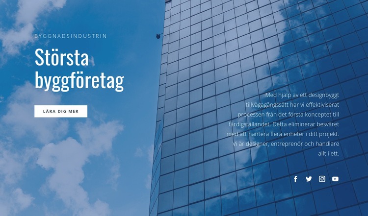 Största byggföretag HTML-mall