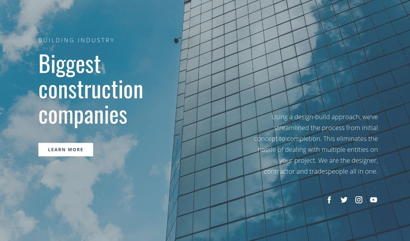 Biggest construction companies  Web Page Design