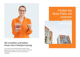 Wohnungen, Villen Und Stadthäuser – Fertiges Website-Design