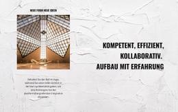 Exklusive Konstruktion - Kreative Mehrzweck-Zielseite