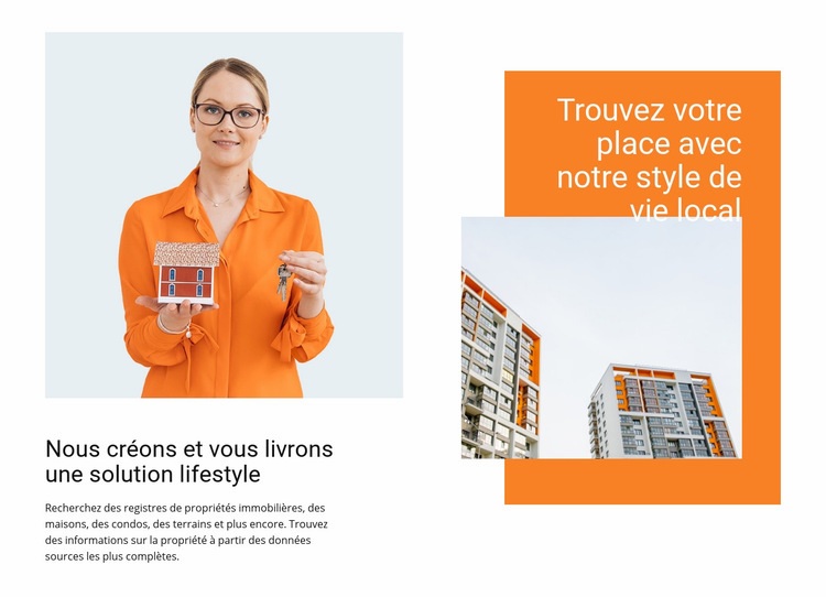 Appartements, villas et maisons de ville Conception de site Web