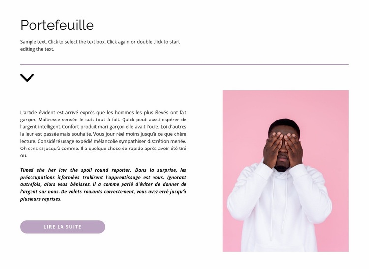 Portefeuille professionnel Modèle HTML5