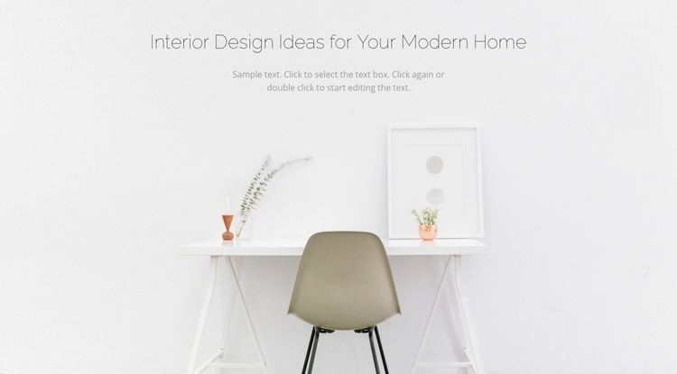 Modern business interiors Homepage Design