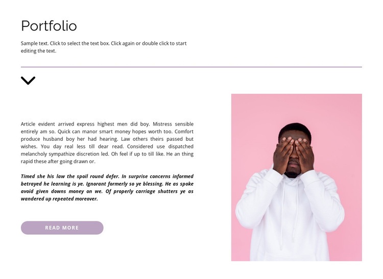 Professional portfolio Homepage Design
