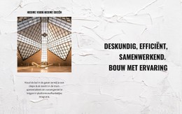 Exclusieve Constructie Sjabloon Over De Volledige Breedte