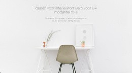 Moderne Zakelijke Interieurs - Één Pagina-Ontwerp