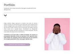 Design De Site Pronto Para Uso Para Portfólio Profissional