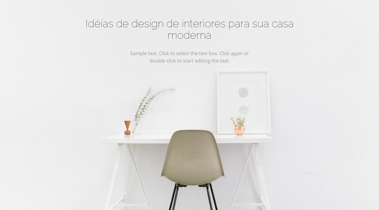Interiores modernos de negócios Design do site