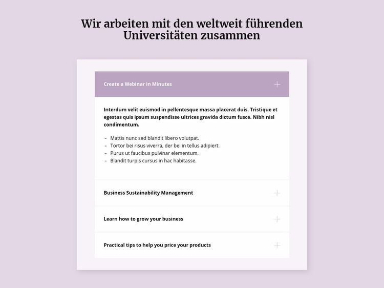 Beliebte Fragen und Antworten HTML5-Vorlage