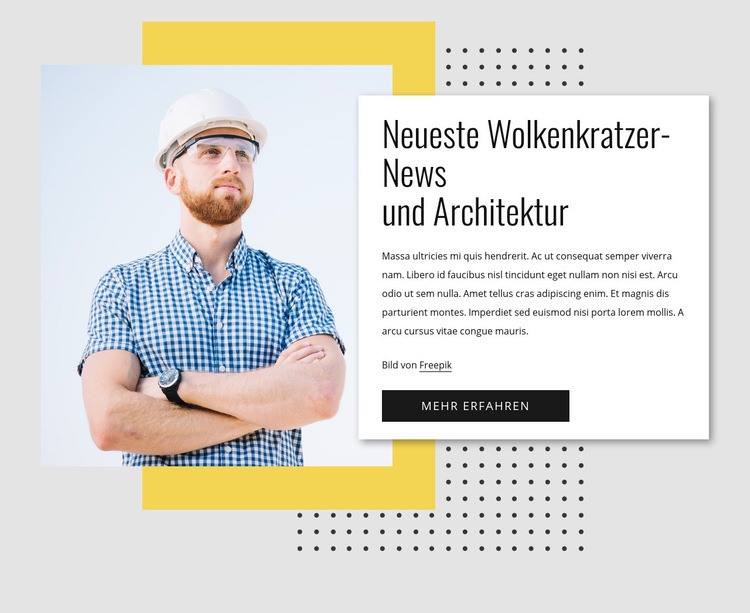 Wolkenkratzer-Neuigkeiten Website Builder-Vorlagen