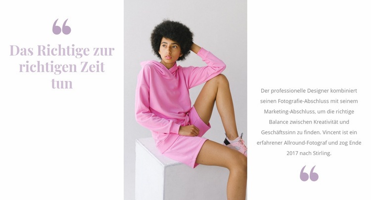 Rosa ist in Mode Website-Modell