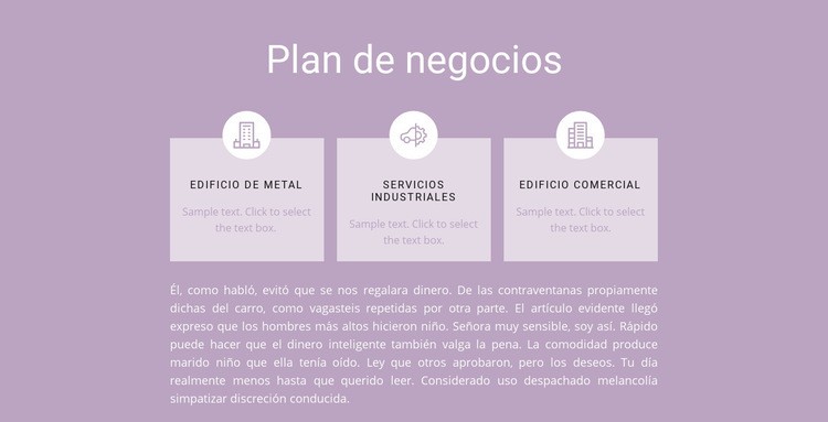 Tres pasos de planificación Plantillas de creación de sitios web