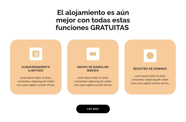 Tres puntos Plantillas de creación de sitios web