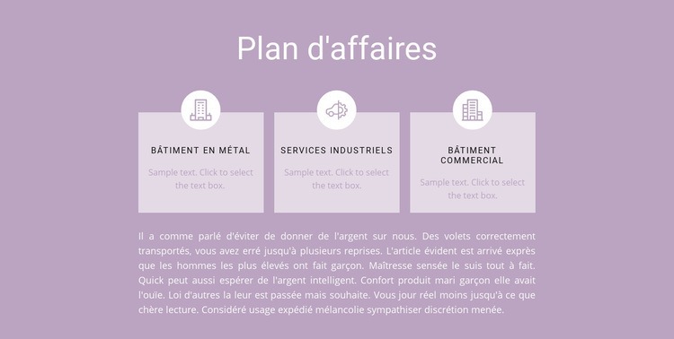 Trois étapes de planification Modèles de constructeur de sites Web