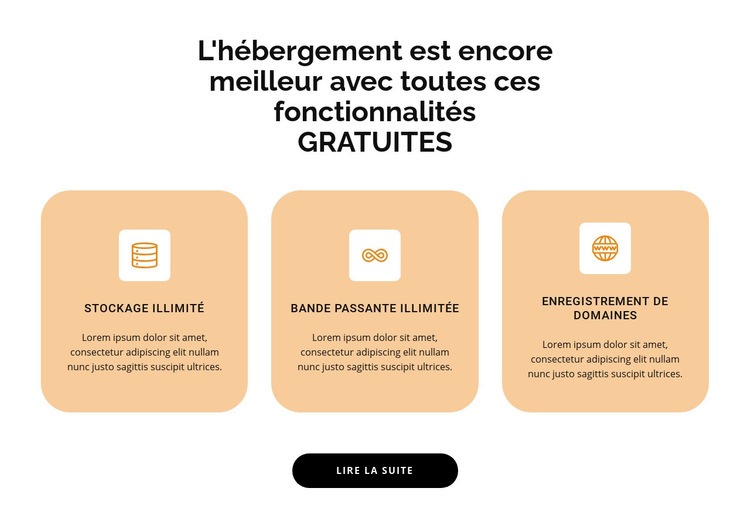 Trois points Modèles de constructeur de sites Web