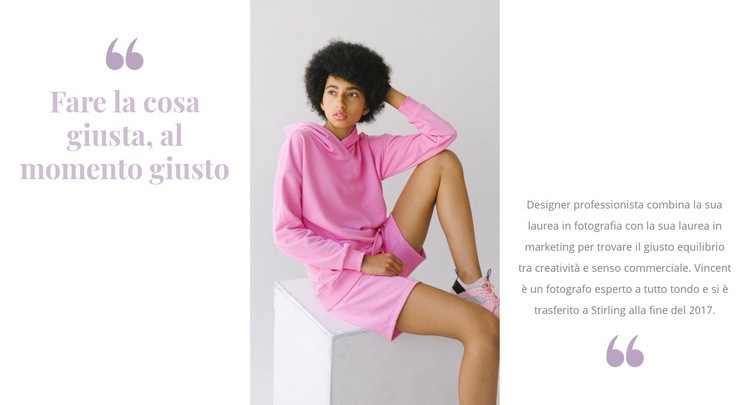 Il rosa è di moda Mockup del sito web