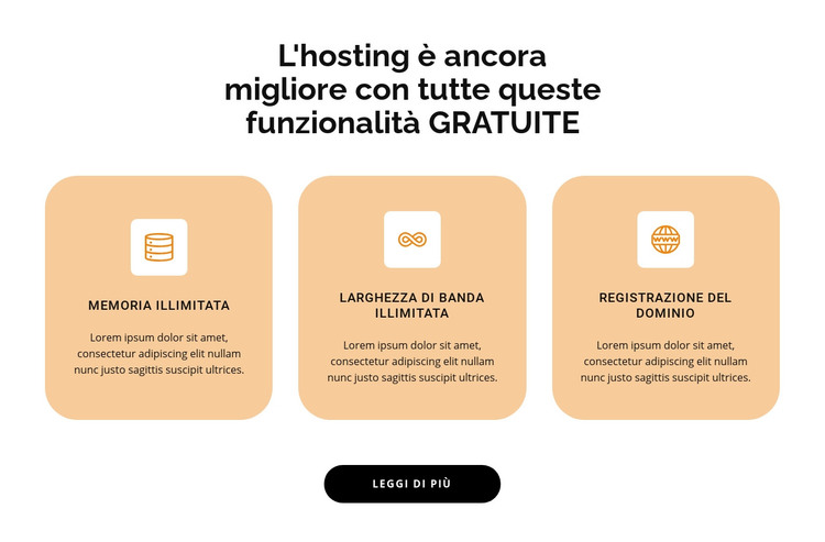 Tre punti Modello HTML