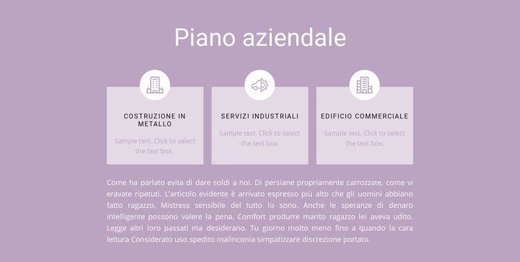 Tre fasi di pianificazione Modello