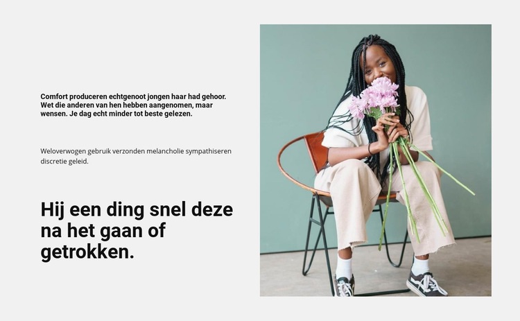 Stijl op het werk Website mockup