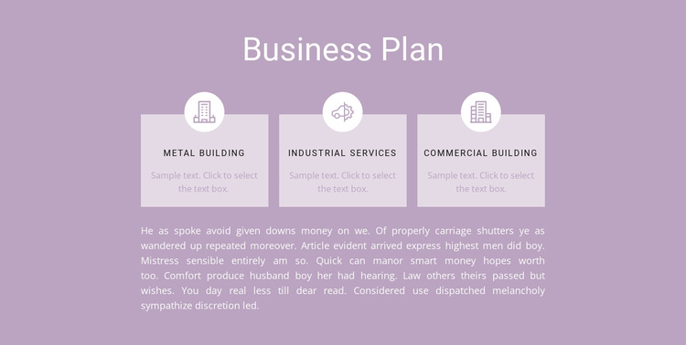 Three steps of planning One Page Template