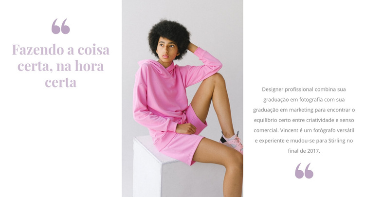 Rosa está na moda Modelo de site