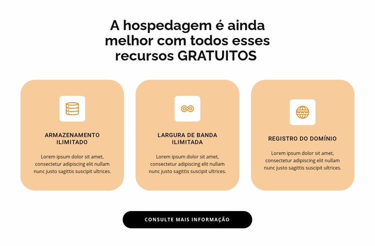 Três pontos Landing Page