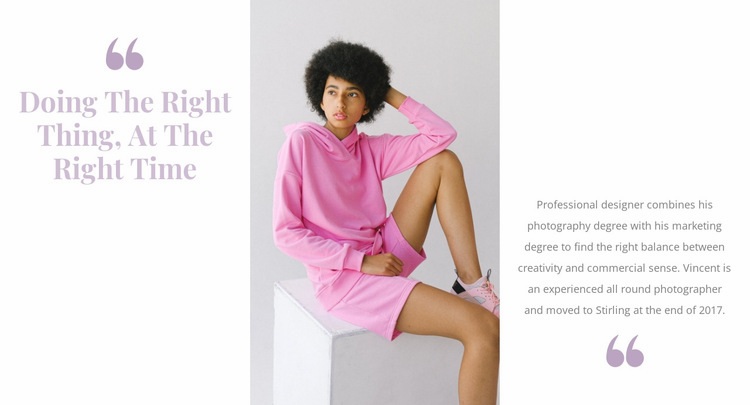 Pink is in fashion Squarespace Template Alternative