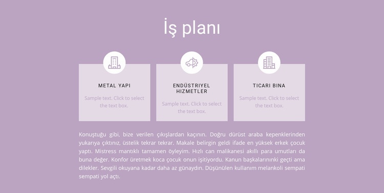 Planlamanın üç adımı Web Sitesi Mockup'ı