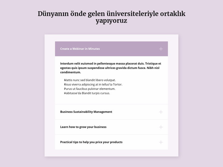 Popüler sorular ve cevaplar Web Sitesi Oluşturucu Şablonları