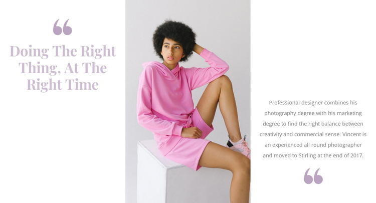 Pink is in fashion Web Design
