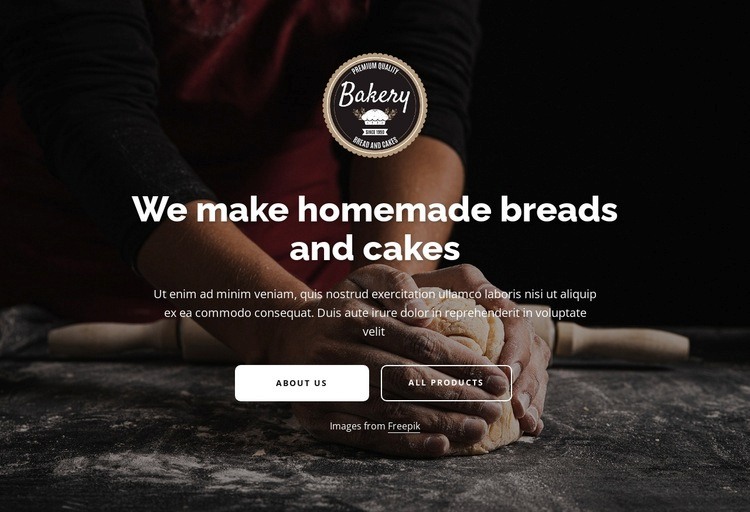 Ručně vyráběný tradiční chléb Html Website Builder
