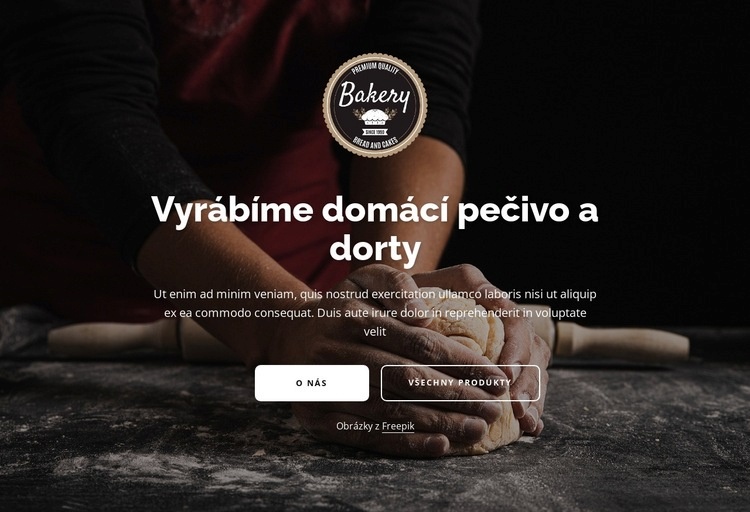 Ručně vyráběný tradiční chléb Šablona HTML