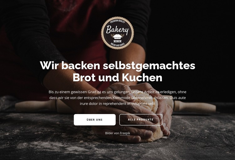 Handgefertigtes traditionelles Brot CSS-Vorlage