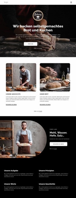 Wir Backen Selbstgebackenes Brot - Leere HTML5-Vorlage