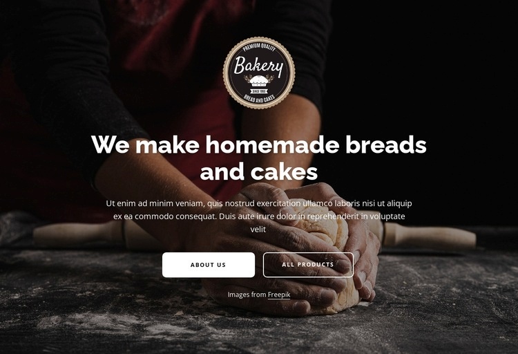 Hand crafted traditional bread Elementor Template Alternative