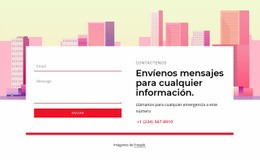 Envíanos Mensajes Para Cualquier Información: Plantilla De Una Página Para Cualquier Dispositivo