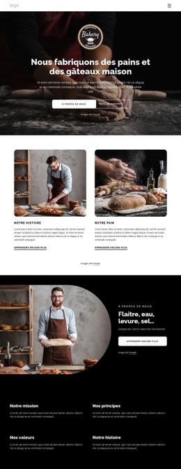 Superbe Conception De Site Web Pour Nous Fabriquons Des Pains Maison