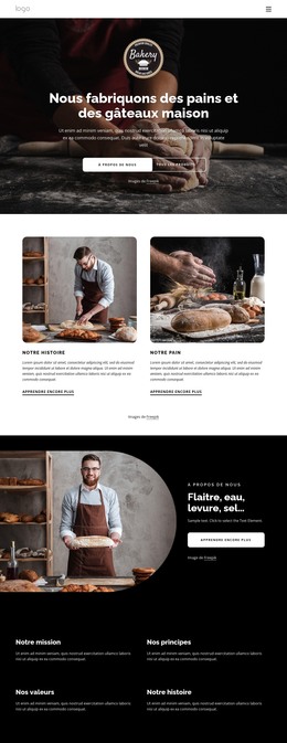 Nous Fabriquons Des Pains Maison - Modèle De Page HTML