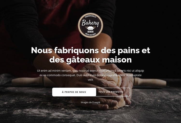 Pain traditionnel artisanal Page de destination