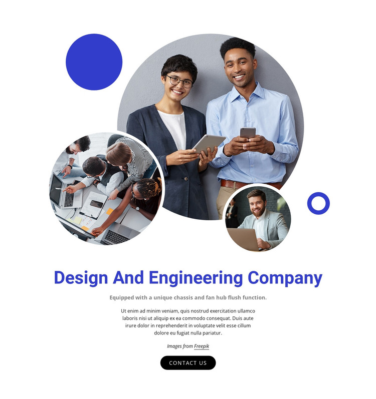 Design and engineering company HTML Template