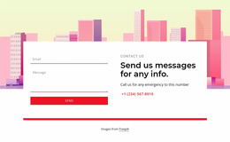 Send Us Messages For Any Info - HTML Page Maker