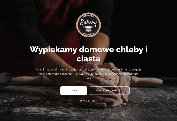 Ręcznie robiony tradycyjny chleb Makieta strony internetowej