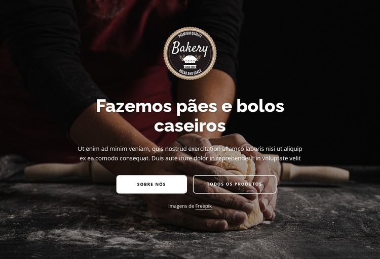 Pão tradicional artesanal Modelo HTML