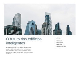 Futuro Dos Edifícios Inteligentes - Modelo Gratuito De Uma Página