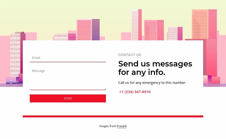 Send us messages for any info Squarespace Template Alternative