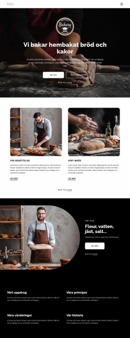 Multipurpose WordPress-Tema För Vi Bakar Hembakat Bröd