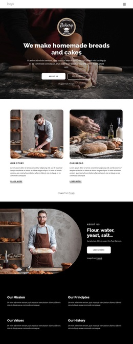 We Make Homemade Breads - Website Template