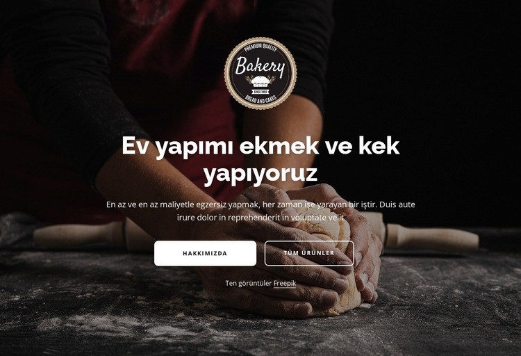 El yapımı geleneksel ekmek Html Web Sitesi Oluşturucu