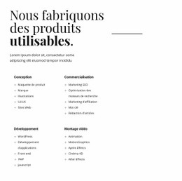 Nous Construisons Des Produits Utilisables – Outil De Création De Sites Web Facile À Utiliser