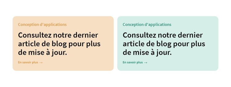 Deux colonnes colorées Modèle CSS